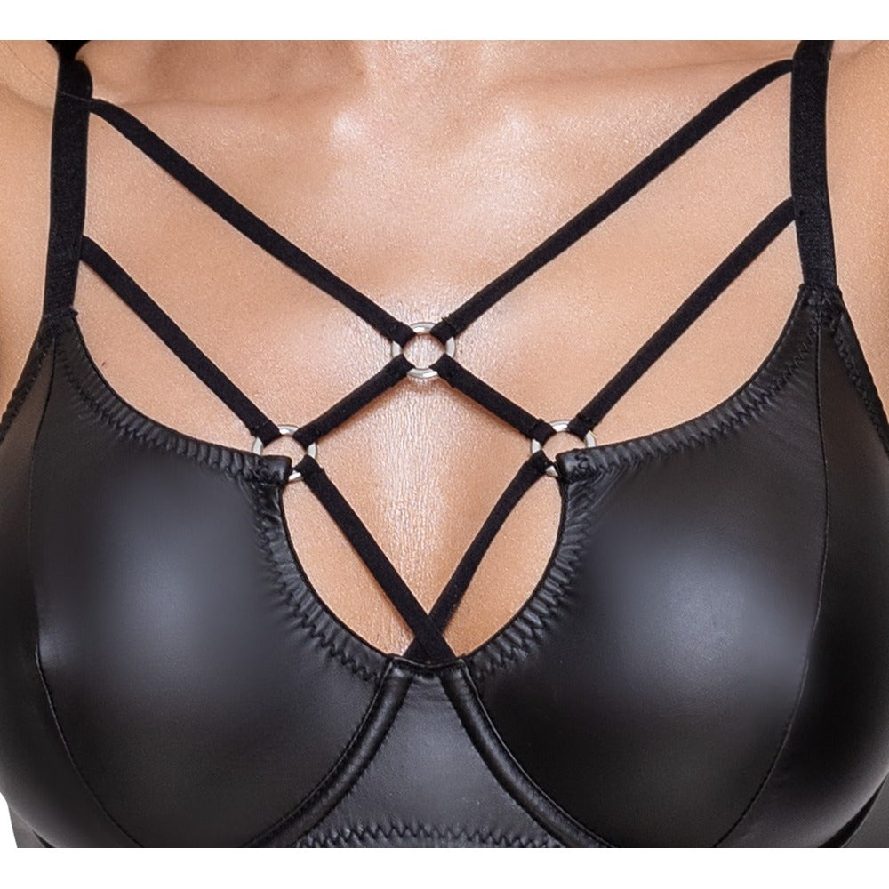 Cottelli Matte Black Bra Set – Explore Enhanced Intimacy | Discreet UK Shipping