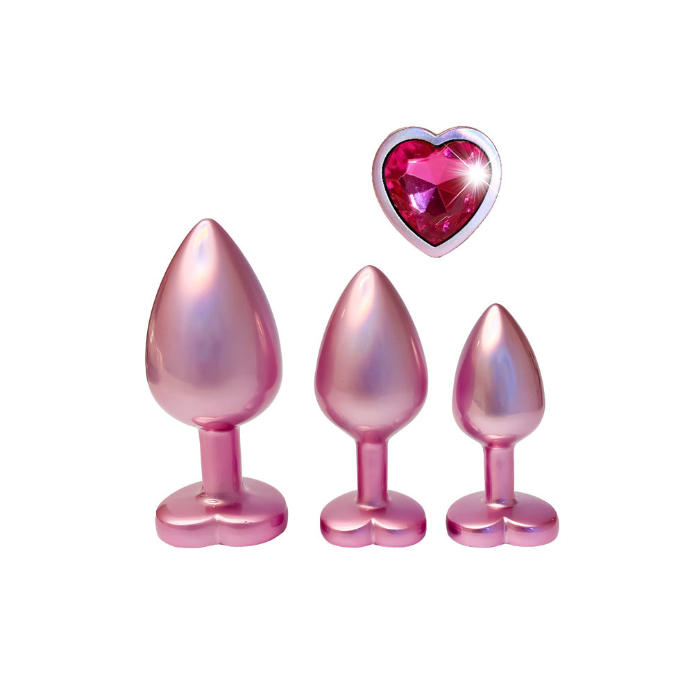Gleaming Love Pearl Pink Butt Plug Set – Explore Enhanced Intimacy | Discreet UK Shipping