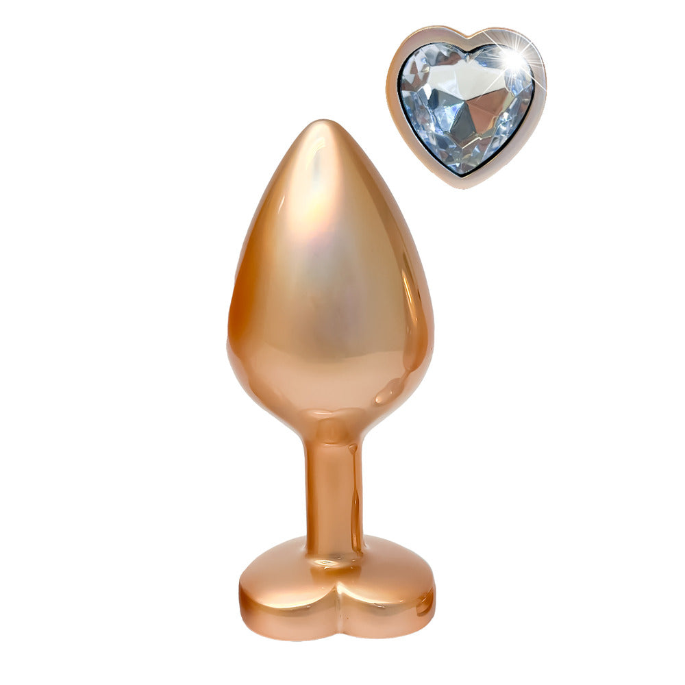 Gleaming Love Pearl Gold Butt Plug Medium – Explore Enhanced Intimacy | Discreet UK Shipping
