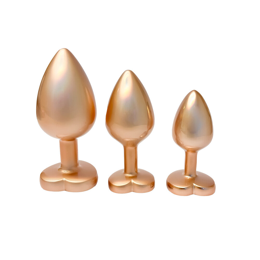 Gleaming Love Pearl Gold Butt Plug Set – product image for adult pleasure and intimacy