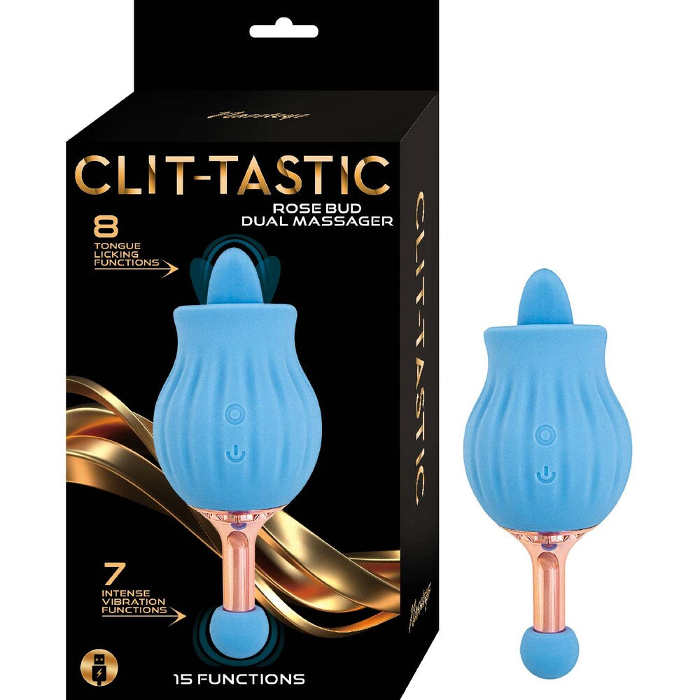 ClitTastic Rose Bud Dual Massager Rechargeable – Explore Enhanced Intimacy | Discreet UK Shipping