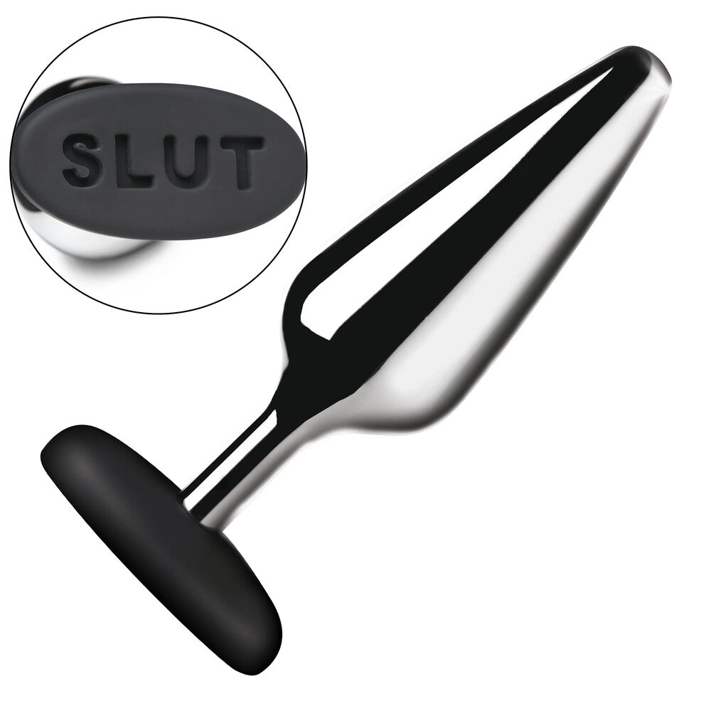 Master Series Butt Slut Metal and Silicone Butt Plug – product image for adult pleasure and intimacy