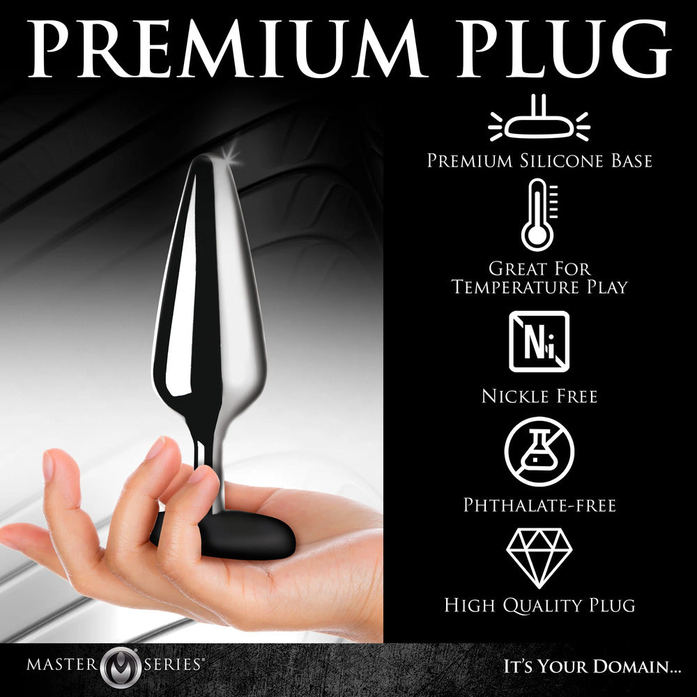 Master Series Butt Slut Metal and Silicone Butt Plug – Explore Enhanced Intimacy | Discreet UK Shipping