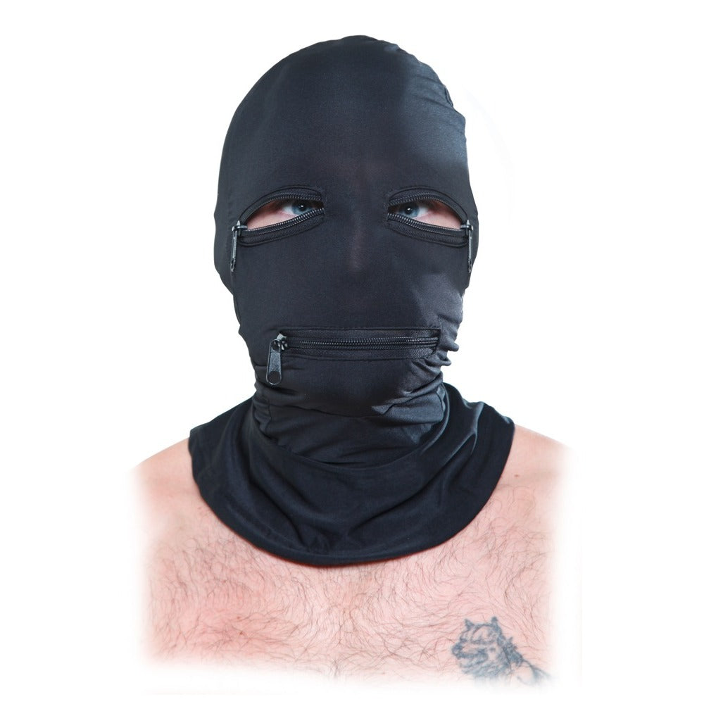 Fetish Fantasy Zipper Face Hooded Mask – Stretchable Fetish Hood with Zipper Face | Comfortable & Breathable