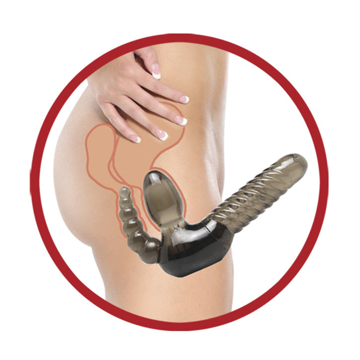 Fetish Fantasy Series Strapless Dildo Strap On With Anal Beads – Explore Enhanced Intimacy | Discreet UK Shipping