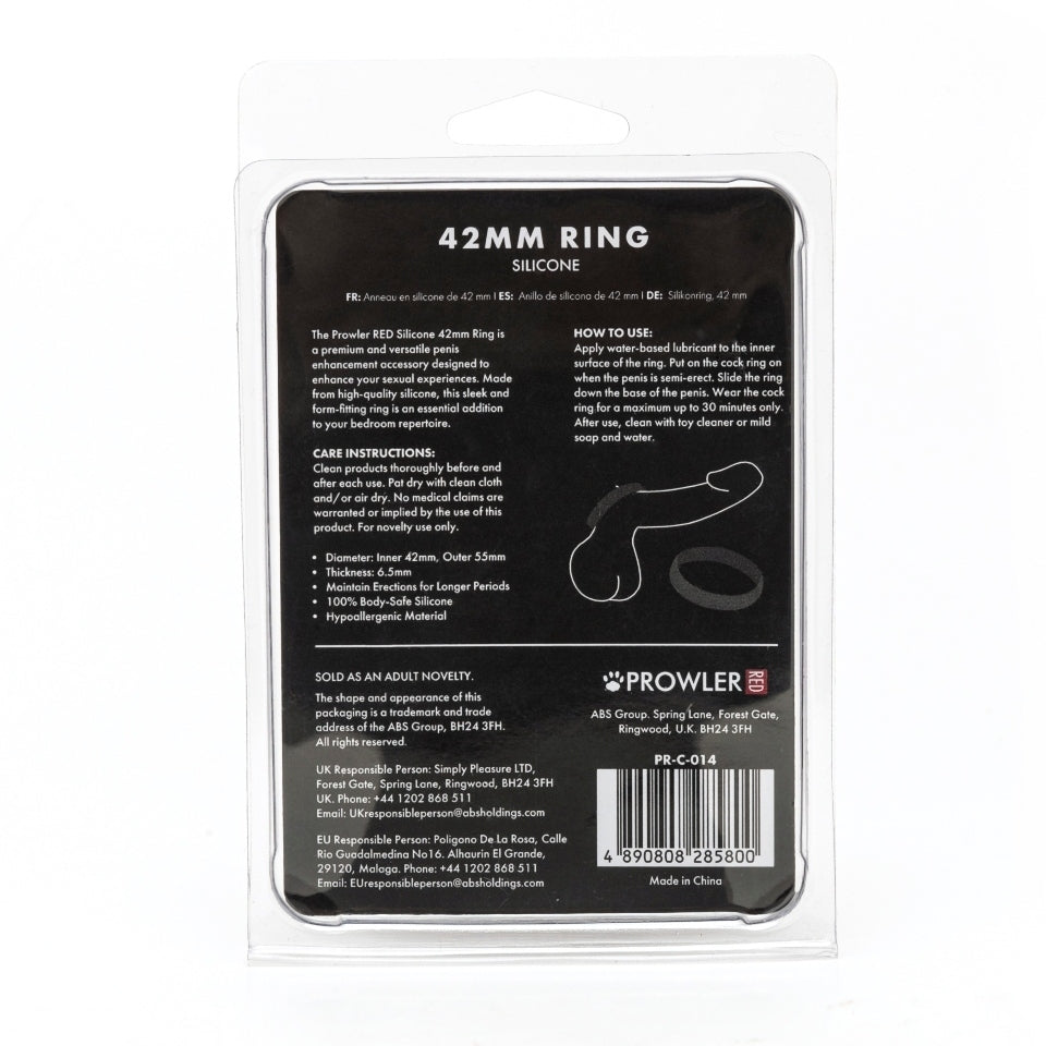 Prowler Red Silicone 42mm Ring – Explore Enhanced Intimacy | Discreet UK Shipping