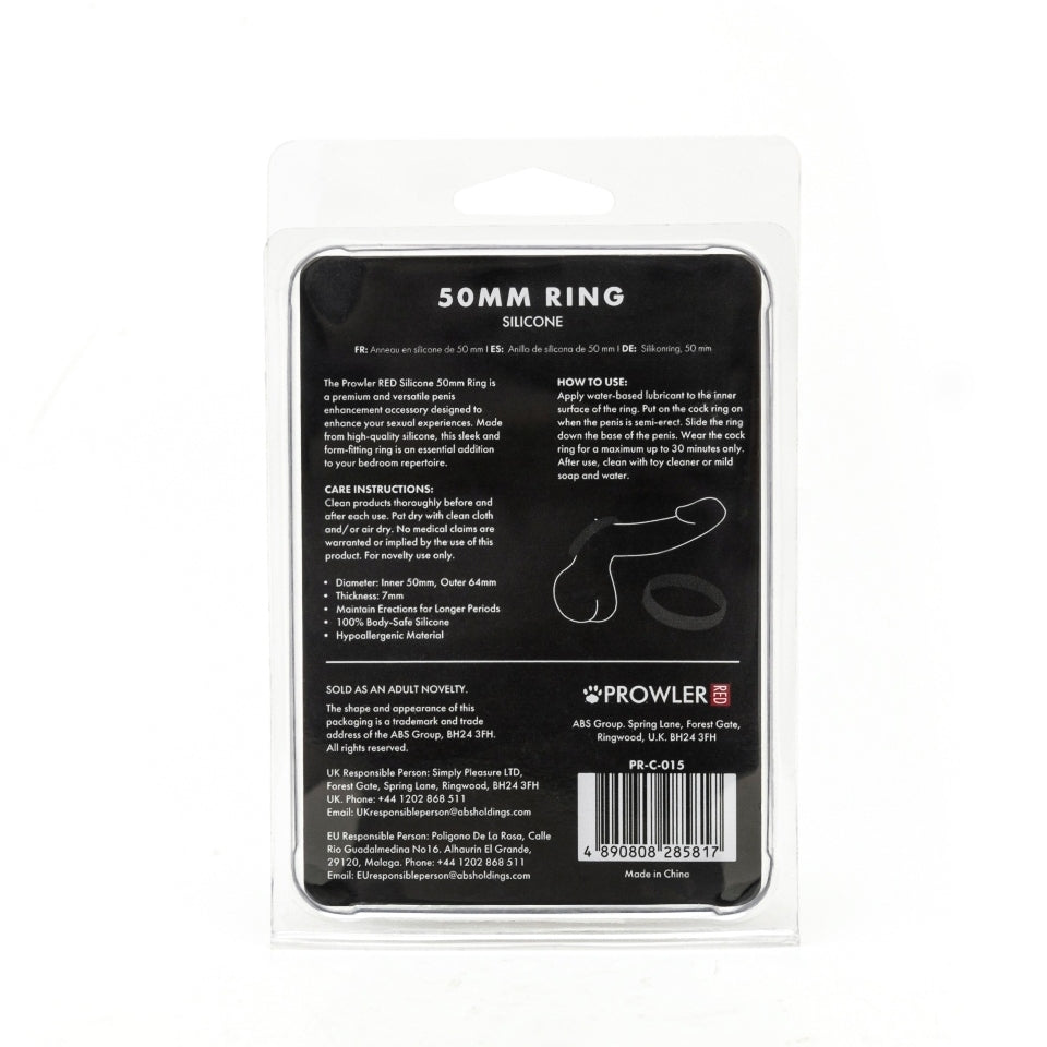 Prowler Red Silicone 50mm Ring – Explore Enhanced Intimacy | Discreet UK Shipping
