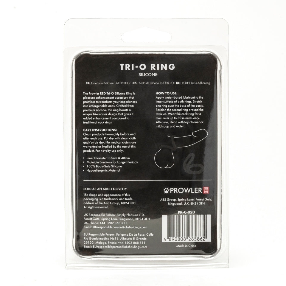 Prowler Red Tri O Silicone Ring – Explore Enhanced Intimacy | Discreet UK Shipping