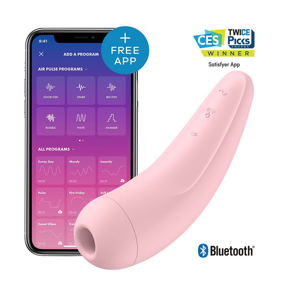 Satisfyer App Enabled Curvy 2 Plus Clitoral Massager Pink – Explore Enhanced Intimacy | Discreet UK Shipping