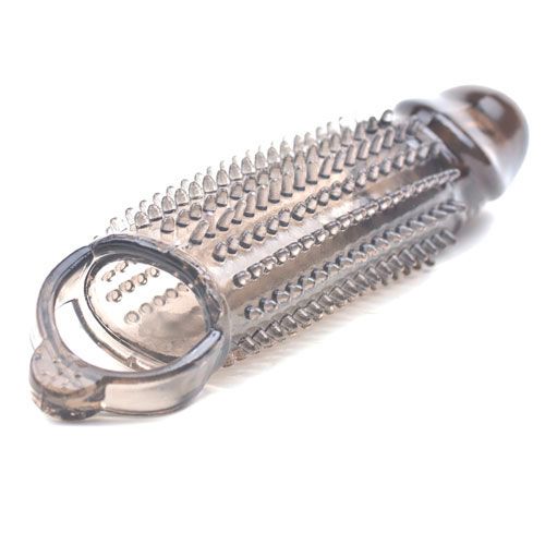 Stretchy Black Penis Sleeve With Pleasure Ridges – Explore Enhanced Intimacy | Discreet UK Shipping