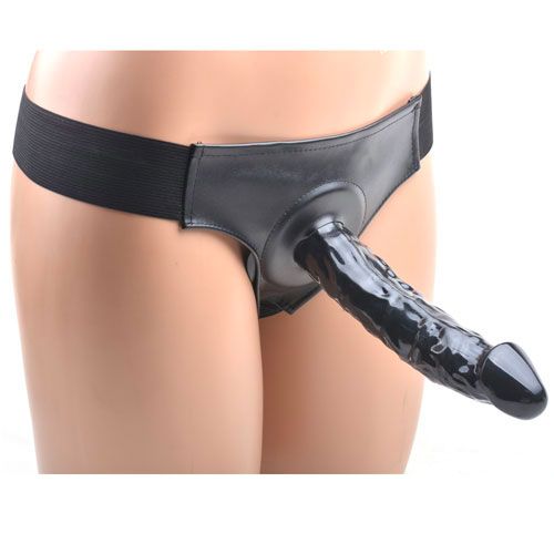 Black Hollow Strap On With Harness – Explore Enhanced Intimacy | Discreet UK Shipping