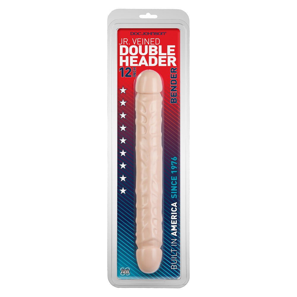 Jr Veined Double Header 12 Inch Bender Dong – Explore Enhanced Intimacy | Discreet UK Shipping