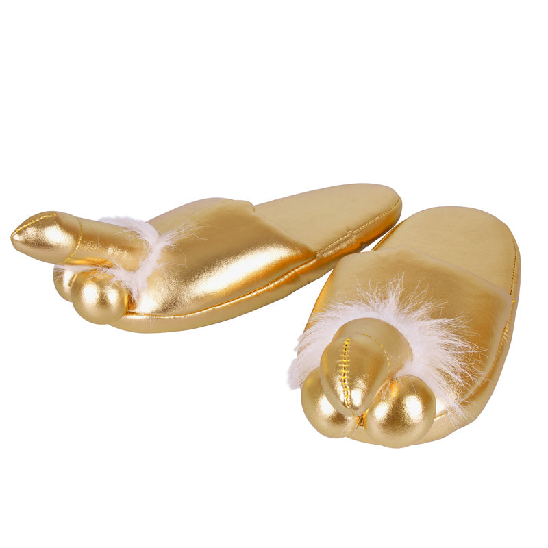 Golden Penis Slippers – Explore Enhanced Intimacy | Discreet UK Shipping