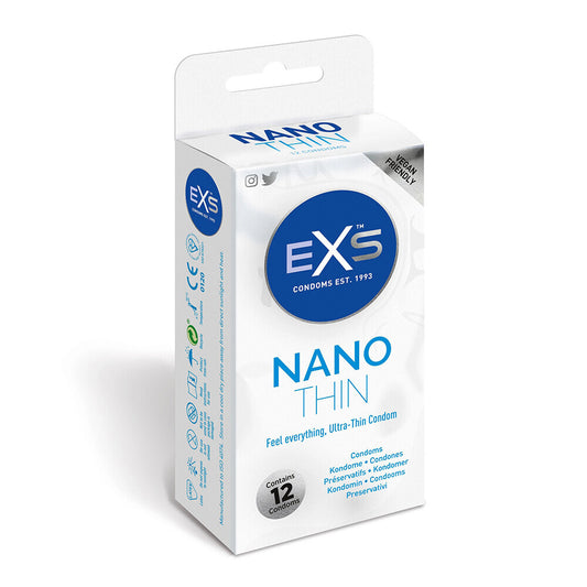 EXS Nano Thin Condom 12 Pack – product image for adult pleasure and intimacy
