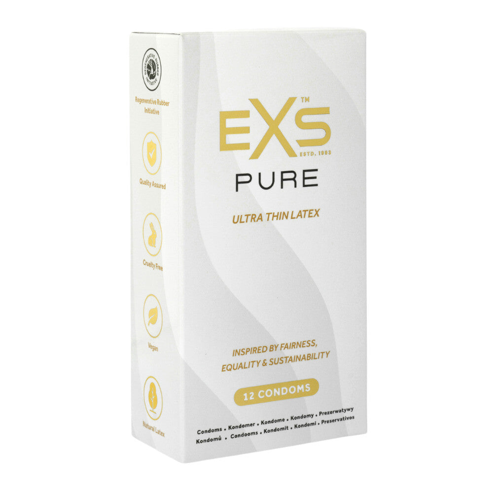 EXS Pur Ultra Thin Latex Condoms 12 Pack – product image for adult pleasure and intimacy