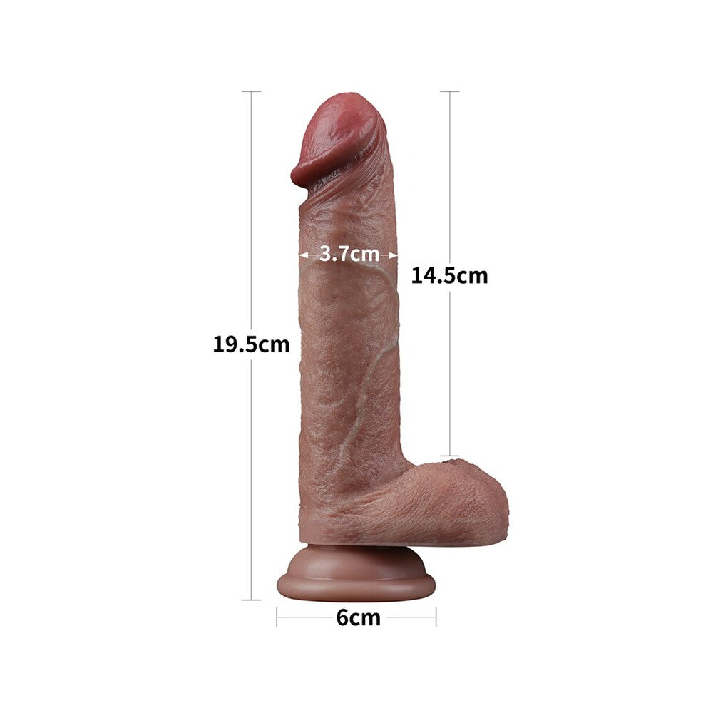 Lovetoy Dual Layered Silicone Dildo 7.5 Inches – Explore Enhanced Intimacy | Discreet UK Shipping