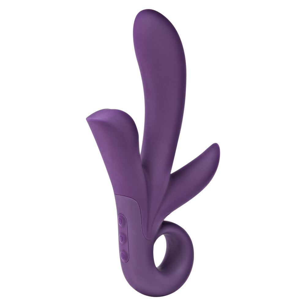 ToyJoy Trinity Triple Pleasure Vibrator Purple – powerful waterproof vibrator for intense pleasure