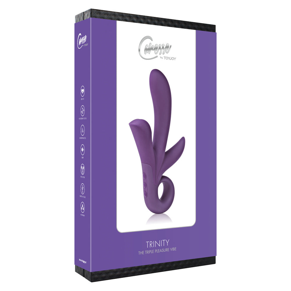 ToyJoy Trinity Triple Pleasure Vibrator Purple – Powerful Rechargeable Vibrator for Intense Pleasure | UK Exclusive