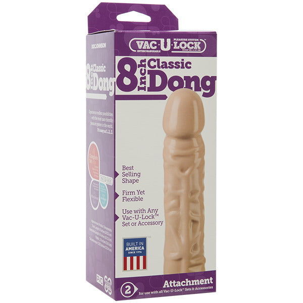VacULock Classic 8 Inch Dong Attachment – Explore Enhanced Intimacy | Discreet UK Shipping