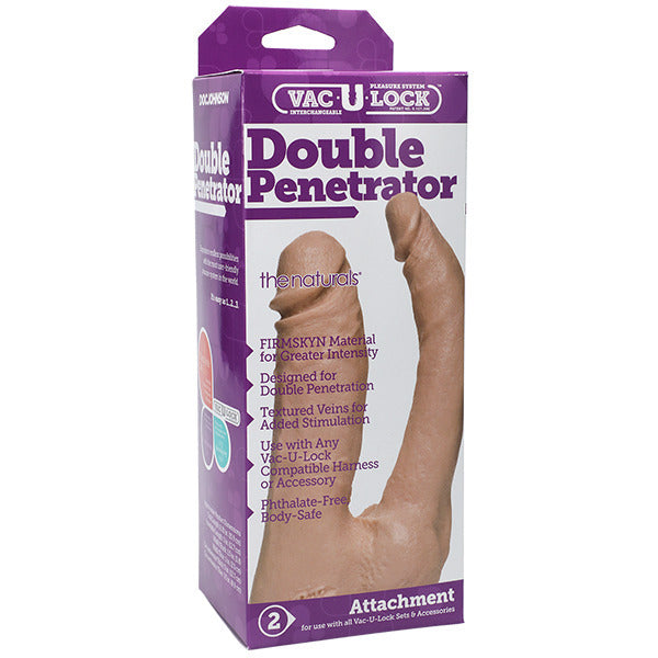 VacULock Double Penetrator Natural Dildo Attachment – Explore Enhanced Intimacy | Discreet UK Shipping