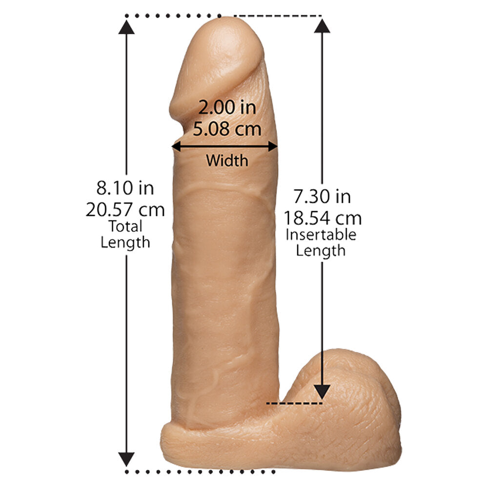 VacULock 8 Inch Realistic Cock Attachment Flesh Pink – Explore Enhanced Intimacy | Discreet UK Shipping