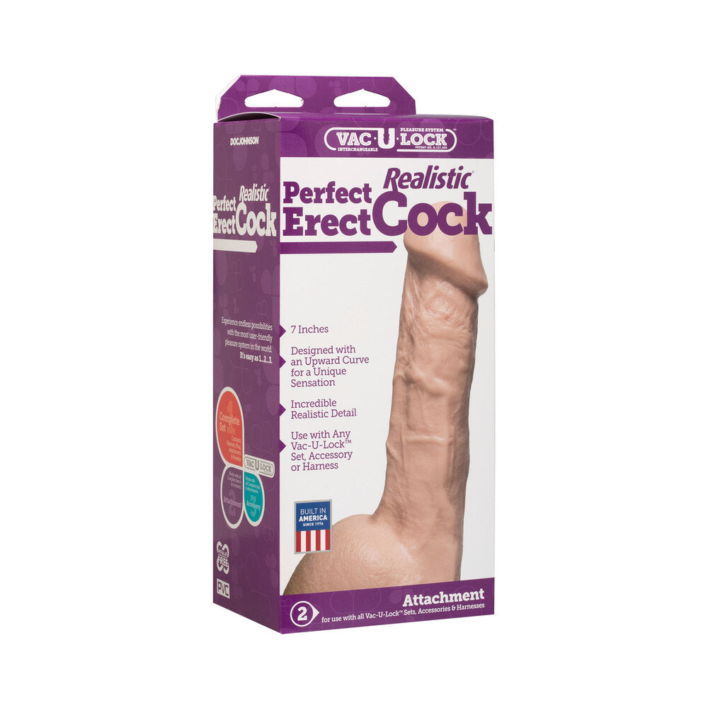 VacULock 7 Inch Perfect Erect Cock Attachment Flesh Pink – Explore Enhanced Intimacy | Discreet UK Shipping