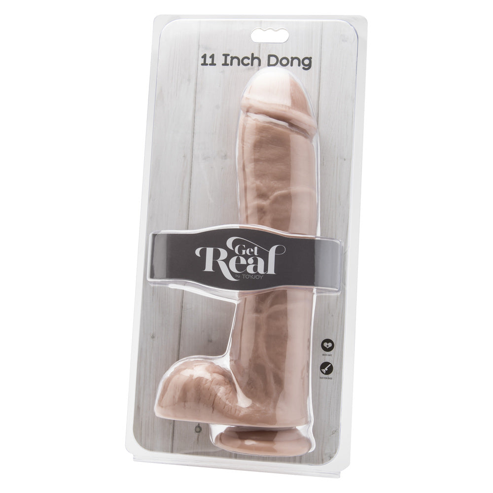 ToyJoy Get Real 11 Inch Dong With Balls Flesh Pink – Explore Enhanced Intimacy | Discreet UK Shipping