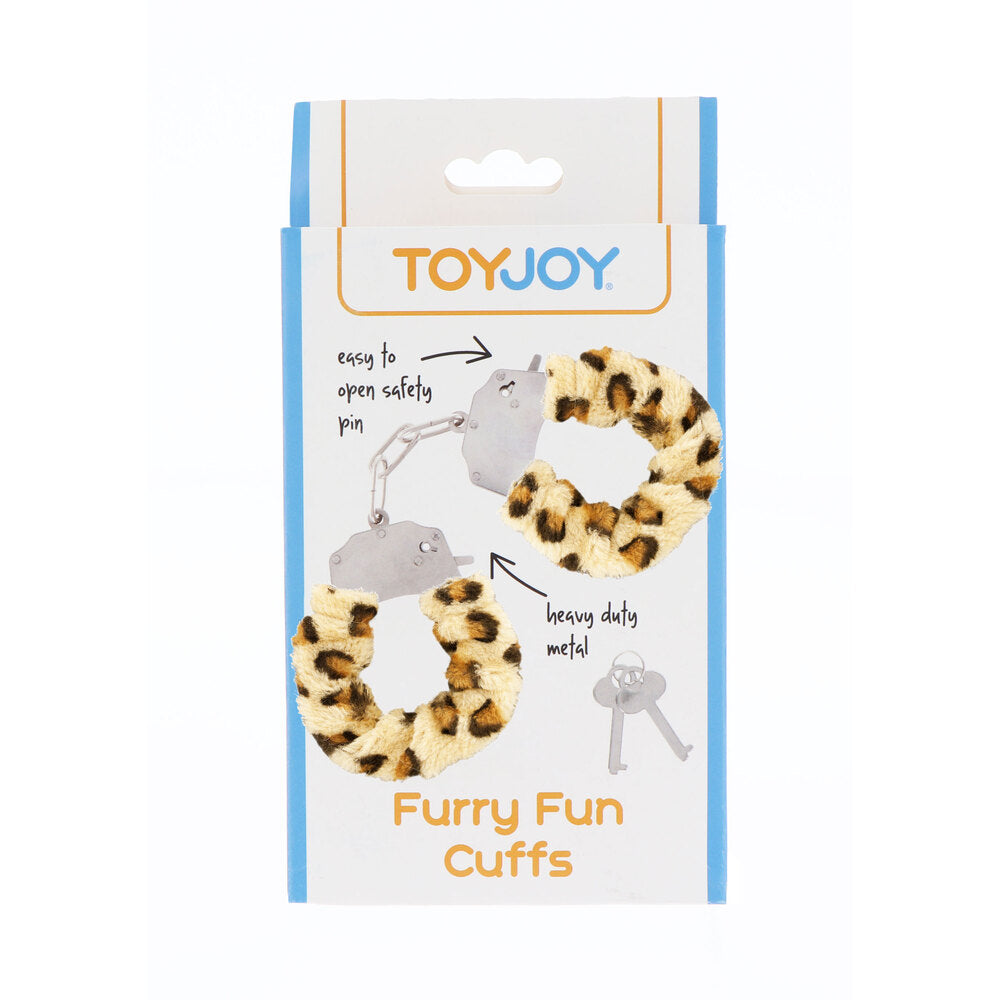 ToyJoy Furry Fun Wrist Cuffs Leopard – Explore Enhanced Intimacy | Discreet UK Shipping