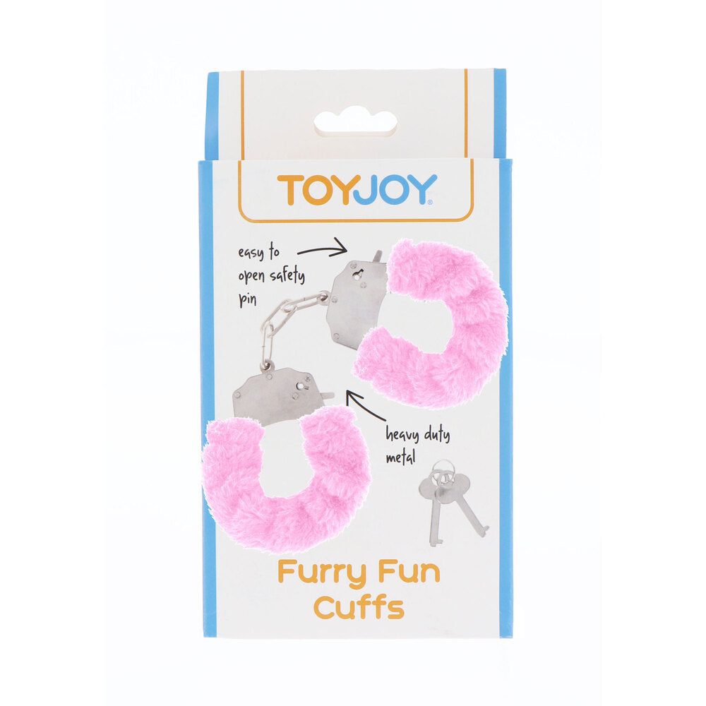 ToyJoy Furry Fun Wrist Cuffs Pink – Explore Enhanced Intimacy | Discreet UK Shipping