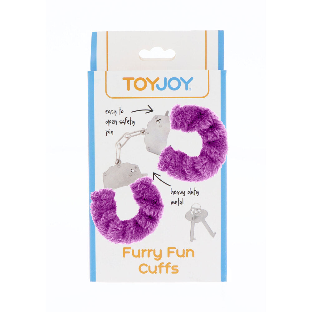 ToyJoy Furry Fun Wrist Cuffs Purple – Explore Enhanced Intimacy | Discreet UK Shipping