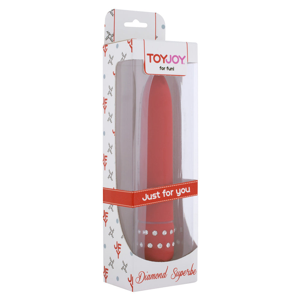 ToyJoy Diamond Red Superbe Mini Vibrator – Powerful Rechargeable Vibrator for Intense Pleasure | UK Exclusive