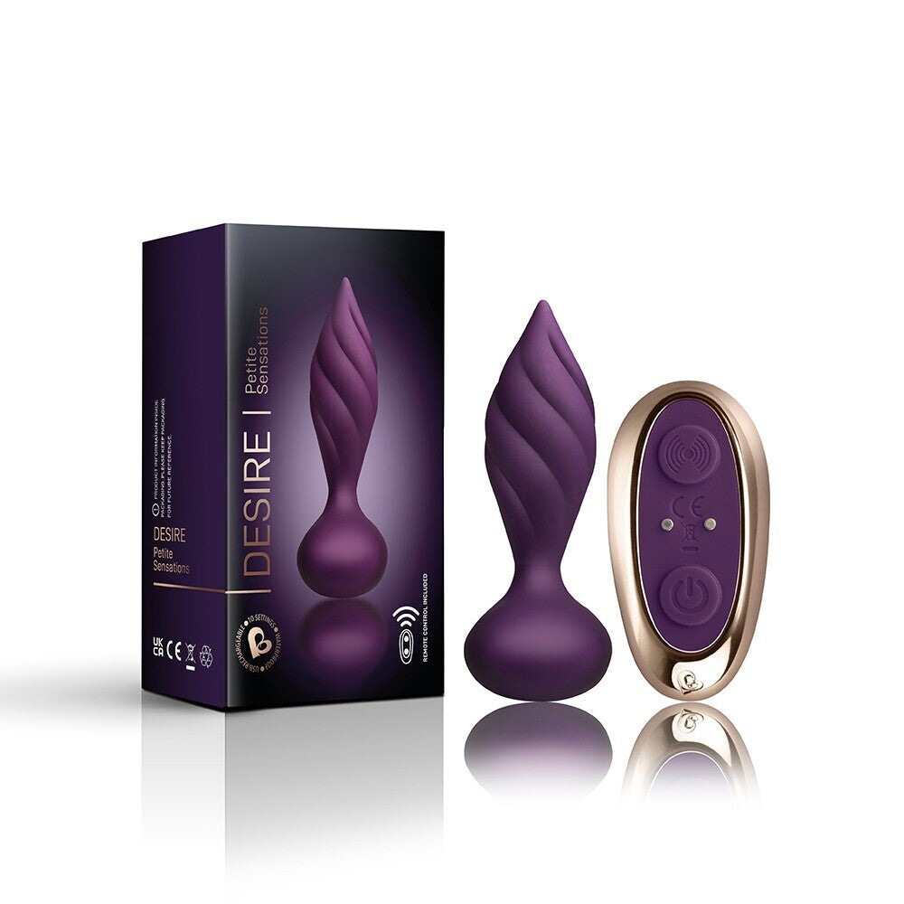 Rocks Off Petite Sensations Desire Butt Plug Purple – Explore Enhanced Intimacy | Discreet UK Shipping