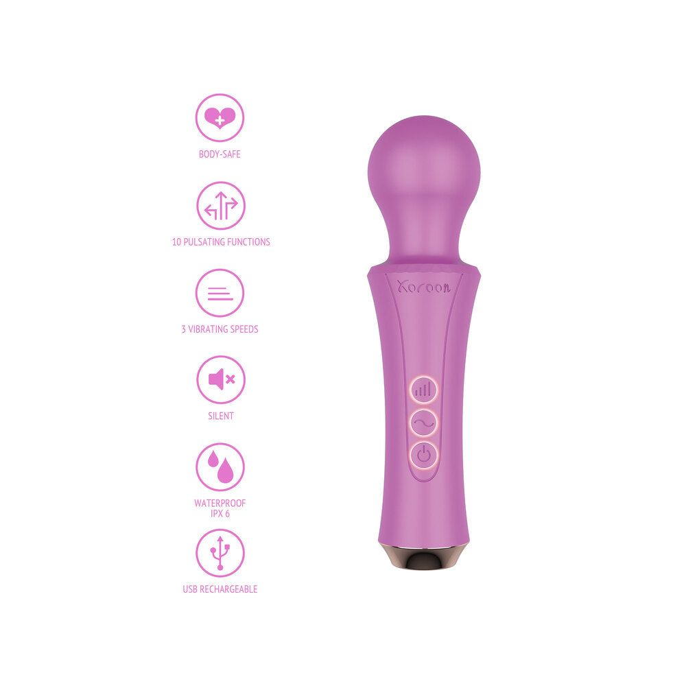 Xocoon The Personal Wand Purple – App-Controlled Wand Vibrator | Premium Wireless UK Toy