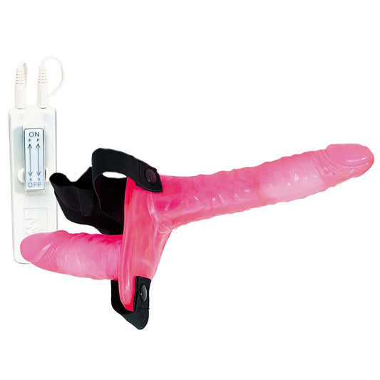 Joyride Pink Duo Double Penis Vibrating Dildo Strap On – product image for adult pleasure and intimacy