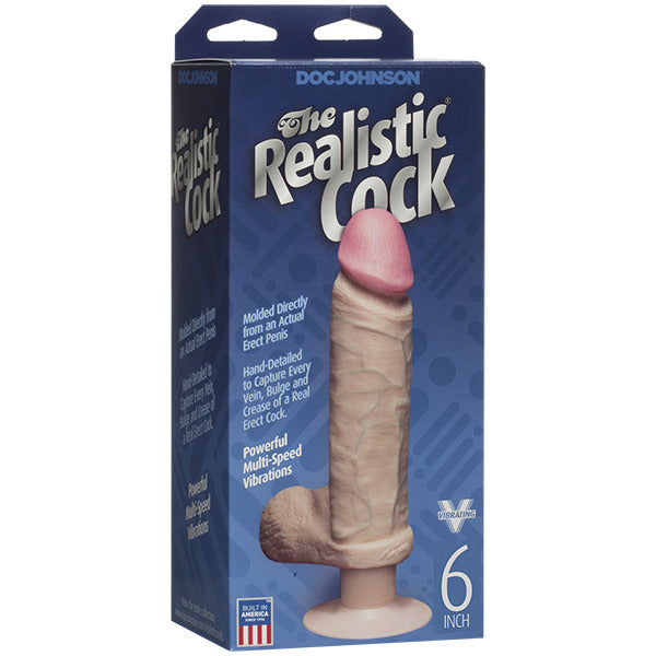 The Realistic Cock 6 Inch Vibrating Dildo Flesh Pink – Explore Enhanced Intimacy | Discreet UK Shipping
