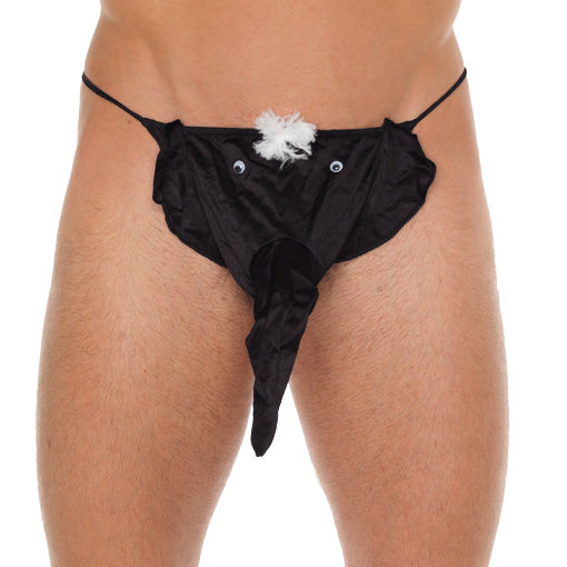Mens Black GString With Elephant Animal Pouch – product image for adult pleasure and intimacy