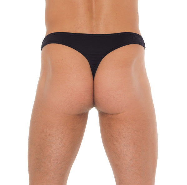 Mens Black GString With A Net Pouch – Explore Enhanced Intimacy | Discreet UK Shipping