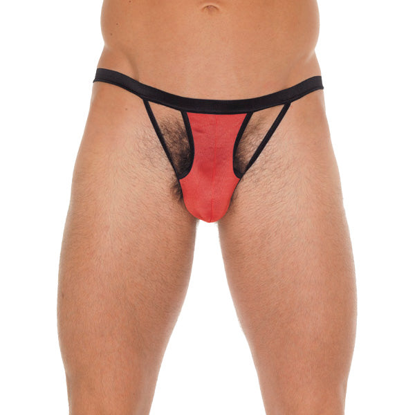 Mens Black GString With Red Pouch – product image for adult pleasure and intimacy