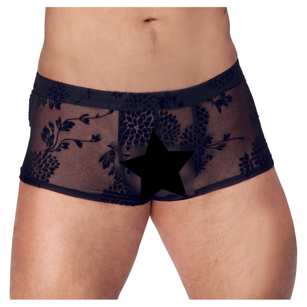 Noir Sheer Floral Lace Pants – product image for adult pleasure and intimacy
