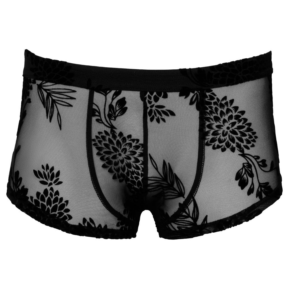 Noir Sheer Floral Lace Pants – Explore Enhanced Intimacy | Discreet UK Shipping