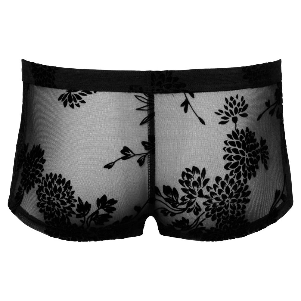 Noir Sheer Floral Lace Pants – Explore Enhanced Intimacy | Discreet UK Shipping