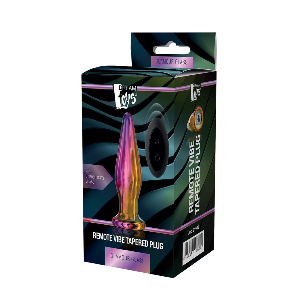 Glamour Glass Remote Control Tapered Butt Plug – Explore Enhanced Intimacy | Discreet UK Shipping