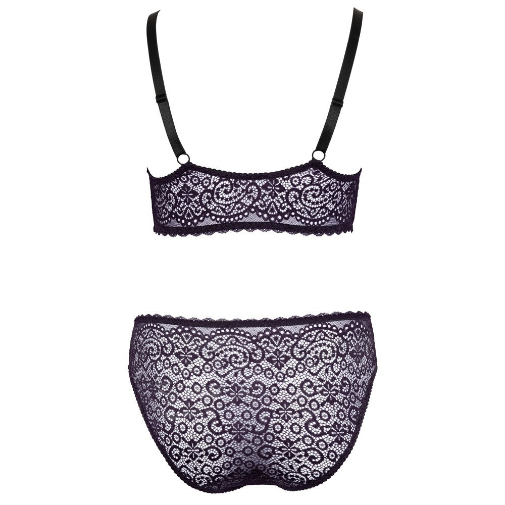 Cottelli Curves Delicate Lace Bralette And Briefs – Explore Enhanced Intimacy | Discreet UK Shipping