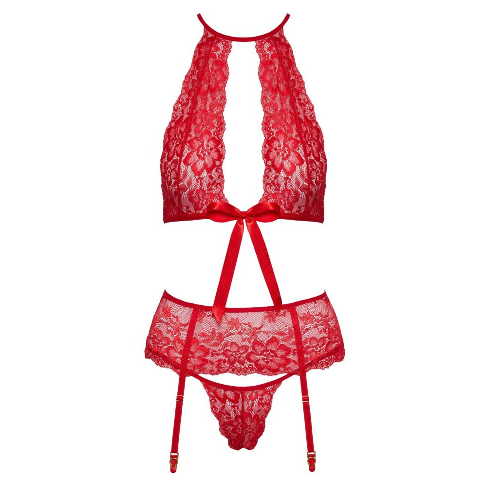 Kissable Halterneck Set Red – Explore Enhanced Intimacy | Discreet UK Shipping