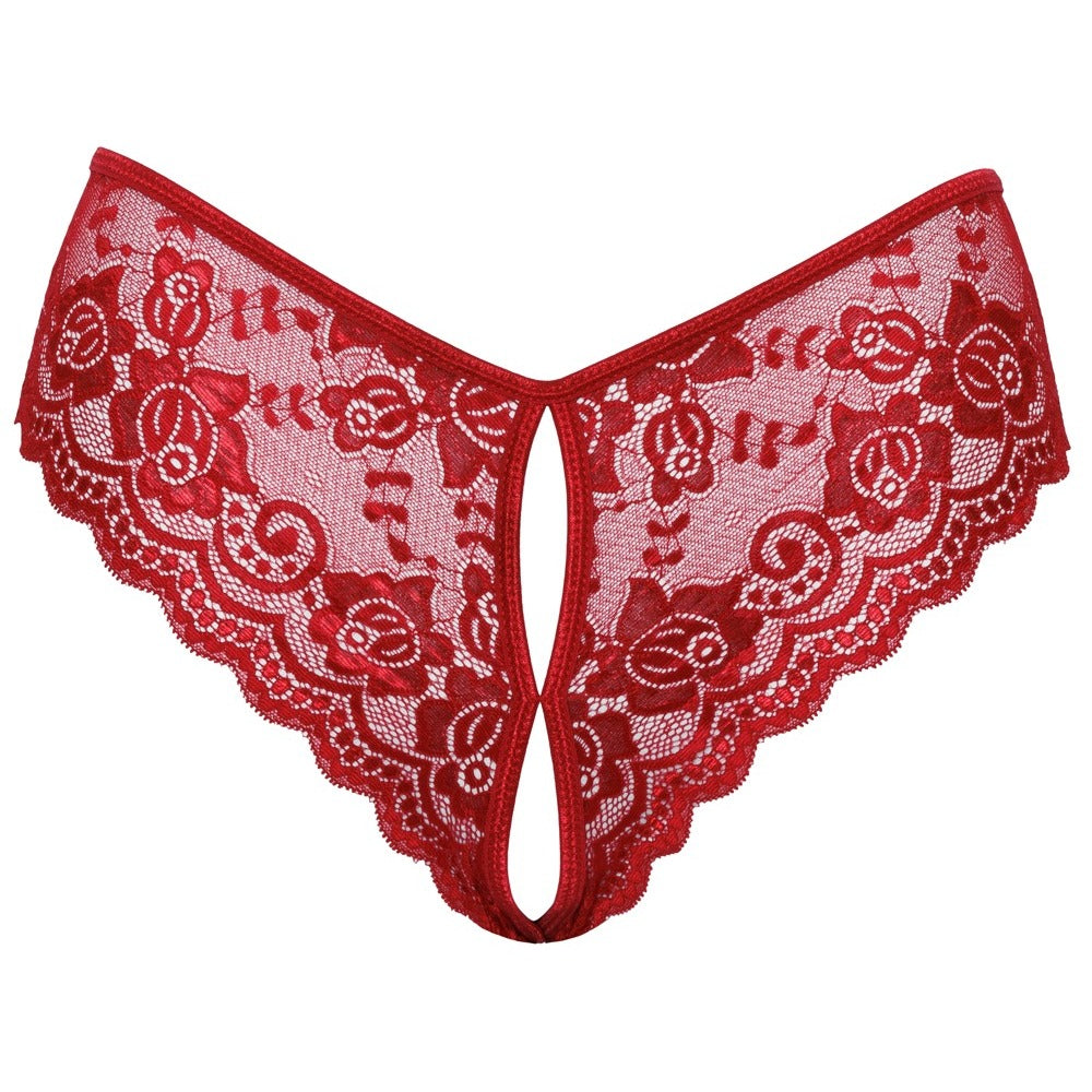 Cottelli Crotchless Panty Red – Explore Enhanced Intimacy | Discreet UK Shipping