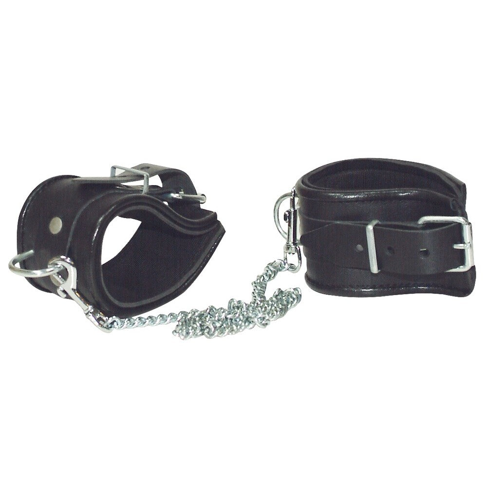 Leather And Chain Ankle Leg Restraint – product image for adult pleasure and intimacy