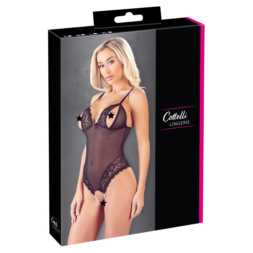 Cottelli Crotchless Peek a Boo Body – Explore Enhanced Intimacy | Discreet UK Shipping