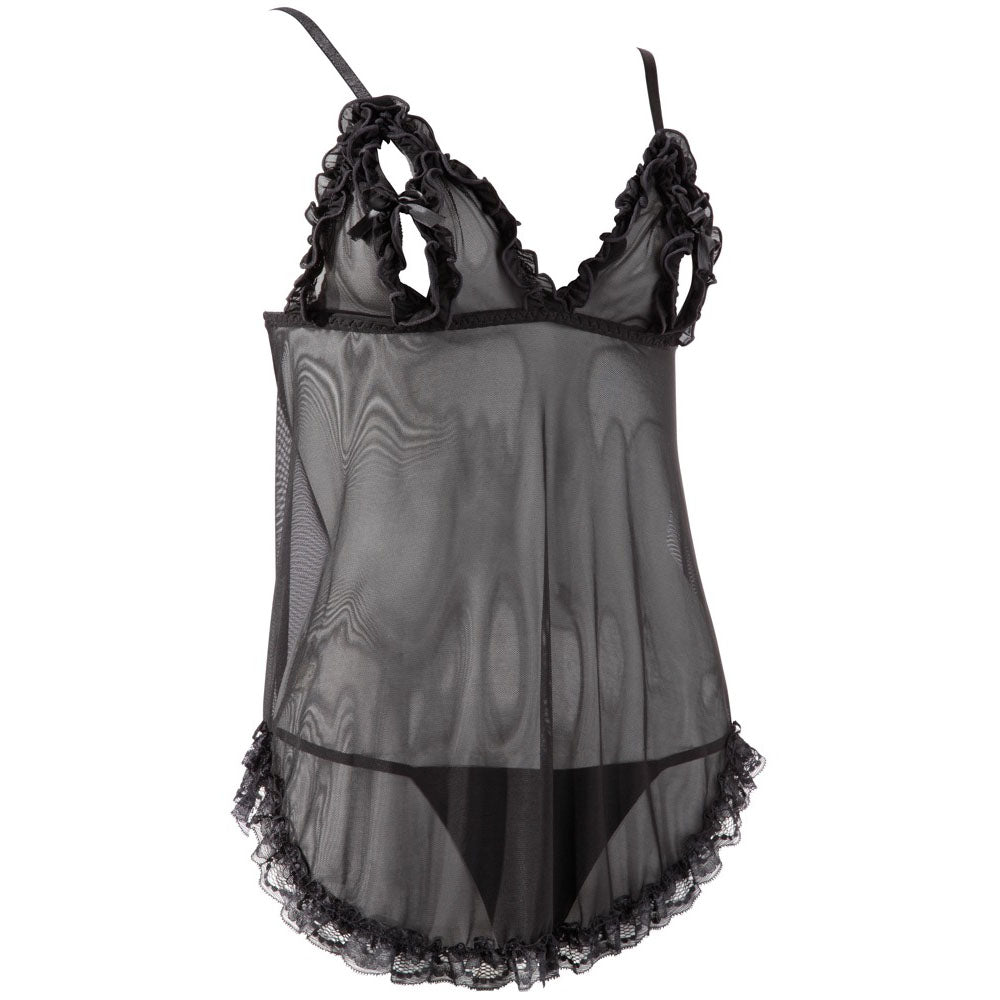 Cottelli Open Babydoll And String Back – Explore Enhanced Intimacy | Discreet UK Shipping