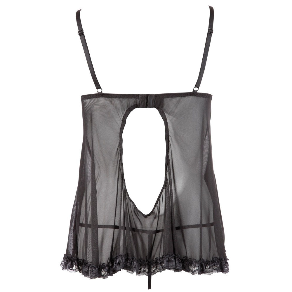 Cottelli Open Babydoll And String Back – Explore Enhanced Intimacy | Discreet UK Shipping