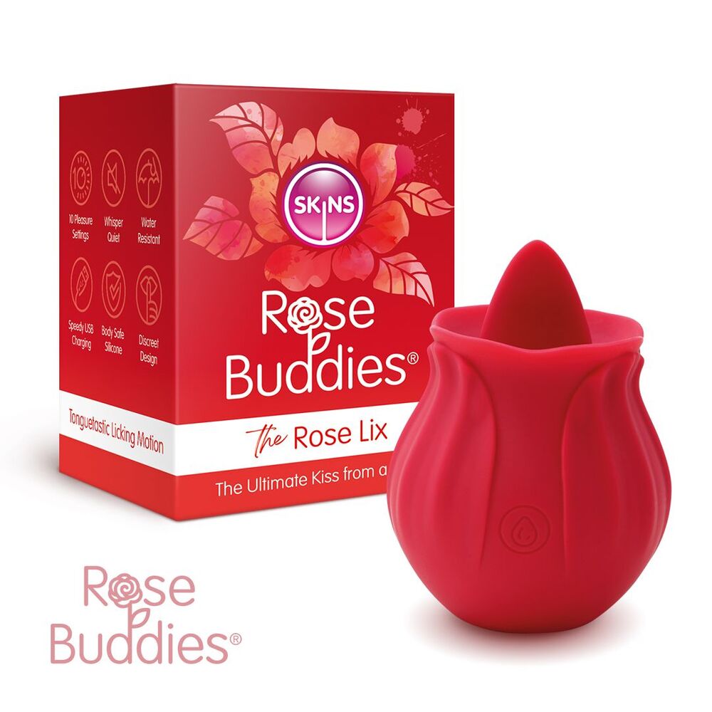 Skins Rose Buddies The Rose Sex Toy Flix Clitoral Massager Red – Explore Enhanced Intimacy | Discreet UK Shipping